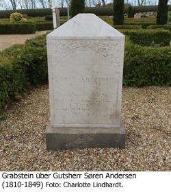 Grabstein über Gutsherr Søren Andersen (1810-1849)